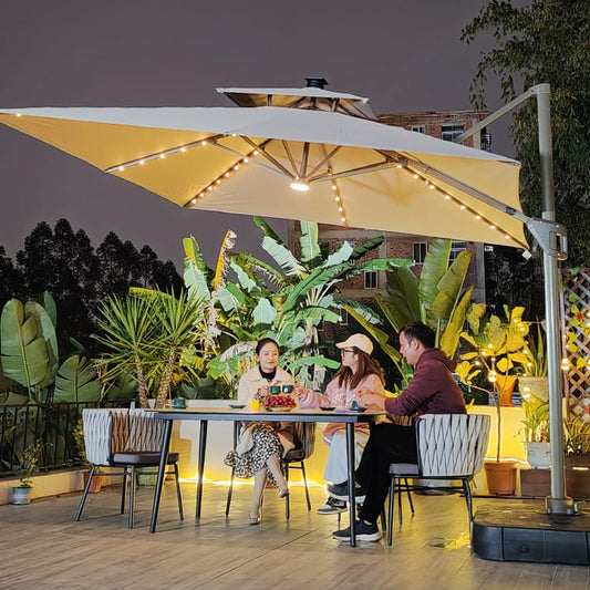 Square Parasol LED umbrella